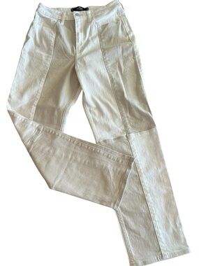 Hollister Patchwork Ultra High‑Rise Vintage Straight Jeans.  Colorblock. 7L 28